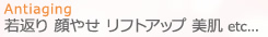 Antiaging | 若返り 顔やせ リフトアップ 美肌 etc...