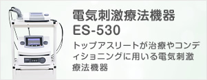 電気刺激療法機器 ES-530 | トップアスリートが治療やコンディショニングに用いる電気刺激療法機器